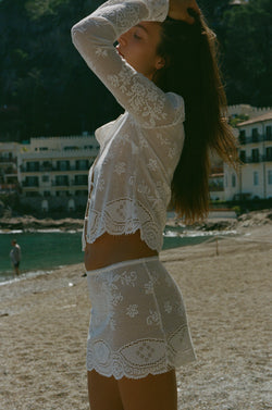Belinda Skirt | White Lace