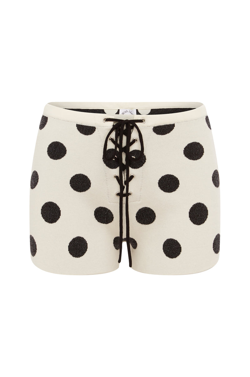 Selma Shorts | Black / White Dot